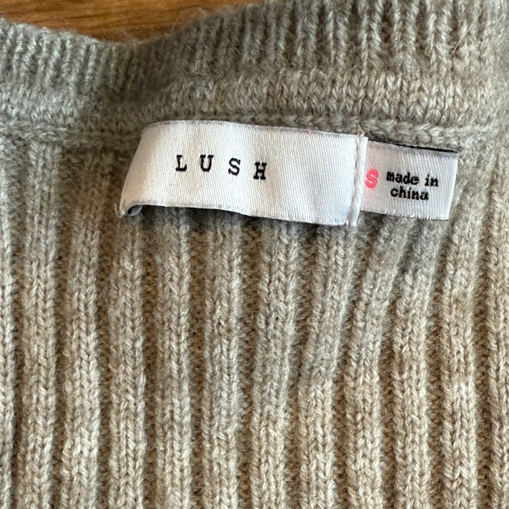 V-Neck Ribbed Sweater Dress - Picture 2 of 5